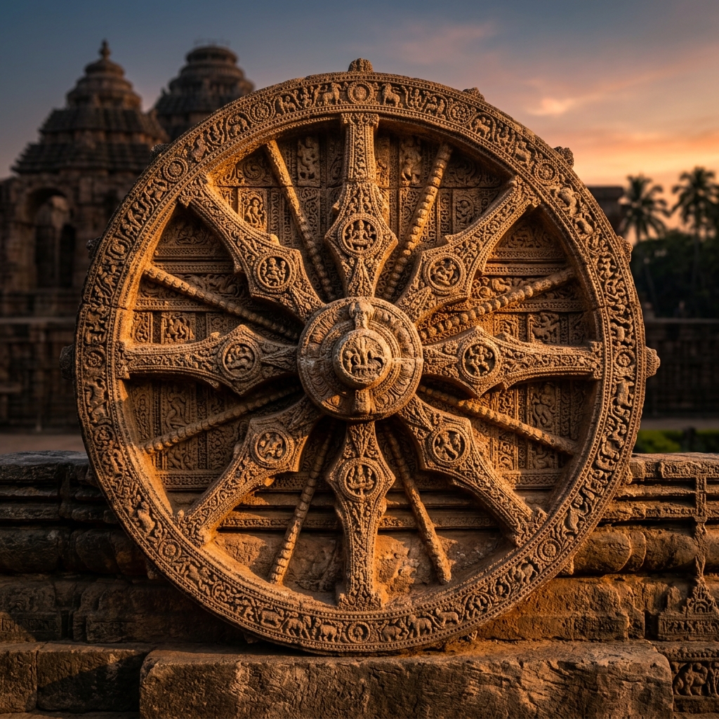 Konark Stone Wheel Detail